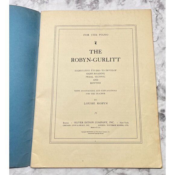 The Robyn-Gurlitt Piano 85 Etudes to Develop Sight Reading and Pedal Technic - Picture 2 of 12